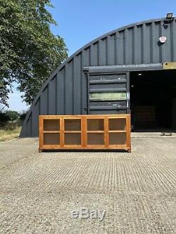 Huge Bespoke W241cm Vintage Glazed Display Shop Cabinet Bookcase China Cupboard