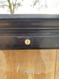 Huge Early Mid C20th Black School Lab Shop Display Cabinet Wall Cupboard