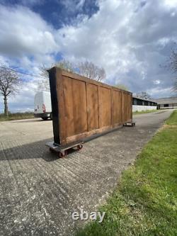 Huge Early Mid C20th Black School Lab Shop Display Cabinet Wall Cupboard