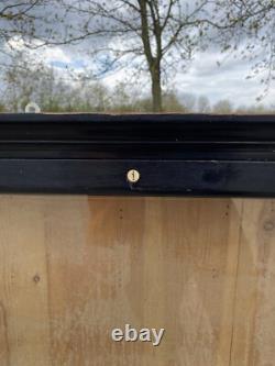 Huge Early Mid C20th Black School Lab Shop Display Cabinet Wall Cupboard