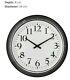 Ikea Bravur Wall Clock Large Retro Iconic Black White Metal 59cm Non Tick Silent