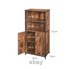 INDUSTRIAL Cabinet Tall Cupboard Kitchen Pantry Bookcase Vintage Style Unit Rack