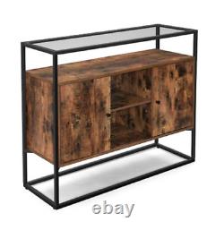 INDUSTRIAL Vintage Cupboard Hallway Slim Console Table Cabinet Unit Sideboard