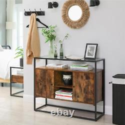 INDUSTRIAL Vintage Cupboard Hallway Slim Console Table Cabinet Unit Sideboard