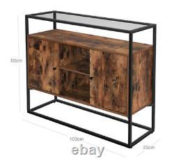 INDUSTRIAL Vintage Cupboard Hallway Slim Console Table Cabinet Unit Sideboard