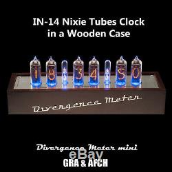 IN-14 NIXIE Tubes Clock (Musical, USB, RGB, Arduino) Divergence Meter GRA&AFCH