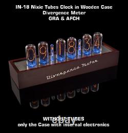 IN-18 Nixie Tubes Clock in Wooden Case Divergence Meter WITHOUT TUBES GRA&AFCH