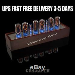 IN-18 Nixie Tubes Clock in Wooden Case UPS FAST FREE Shipping 3-5 Days