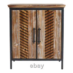 Industrial 2 Door Sideboard Storage Unit with Shelf /Large Top Surface/ Metal Legs
