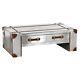Industrial Aluminium Copper Coffee Table Vintage Retro Style With Two Drawer