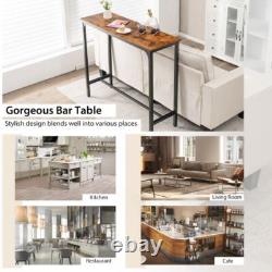 Industrial Bar Table Breakfast Kitchen Dining Room Furniture Vintage Retro Tall