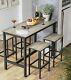 Industrial Bar Table And 2 Stools Vintage Tall Breakfast Rustic Dining Kitchen