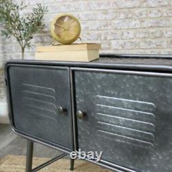 Industrial Cabinet 2 Door Metal Cabinet Vintage Style Rustic Cabinet