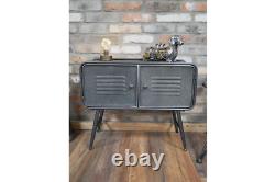 Industrial Cabinet 2 Door Metal Cabinet Vintage Style Rustic Cabinet