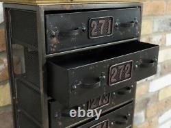 Industrial Cabinet Drawers Retro Vintage Unit Shelves Storage Desk