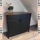 Industrial Cupboard Sideboard Cabinet Rustic Storage Doors Vintage Retro Style