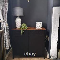 Industrial Cupboard Sideboard Cabinet Rustic Storage Doors Vintage Retro Style