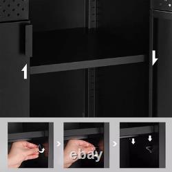 Industrial Cupboard Sideboard Cabinet Rustic Storage Doors Vintage Retro Style