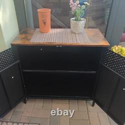 Industrial Cupboard Sideboard Cabinet Rustic Storage Doors Vintage Retro Style