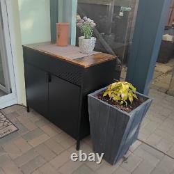 Industrial Cupboard Sideboard Cabinet Rustic Storage Doors Vintage Retro Style