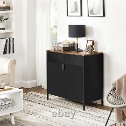 Industrial Cupboard Sideboard Cabinet Rustic Storage Doors Vintage Retro Style
