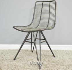 Industrial Dining Chair Vintage Retro Seat Rustic Metal Kitchen Office Furniture