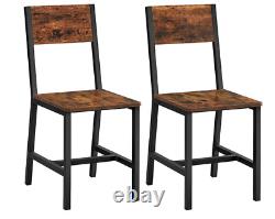 Industrial Dining Chairs Rustic Metal Set 2 Chair Vintage Retro Kitchen Seat