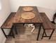 Industrial Dining Table And Bench Set Vintage Retro Kitchen Furniture Rustic