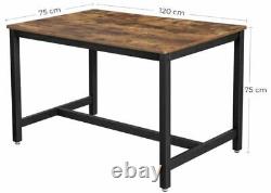 Industrial Dining Table Vintage Retro Furniture Rustic Metal Kitchen Breakfast