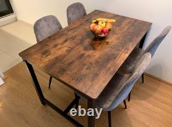 Industrial Dining Table Vintage Retro Furniture Rustic Metal Kitchen Breakfast