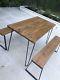 Industrial Kitchen/ Dining Retro Vintage Table And Benches