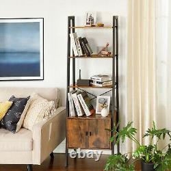 Industrial Ladder Shelf Rustic Bookcase Cabinet Vintage Retro Furniture Metal