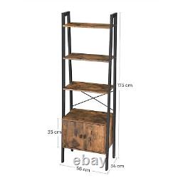 Industrial Ladder Shelf Rustic Bookcase Cabinet Vintage Retro Furniture Metal