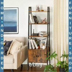 Industrial Ladder Shelf Rustic Metal Bookcase Cabinet Vintage Retro Furniture UK