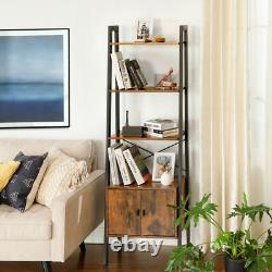 Industrial Ladder Shelf Rustic Metal Bookcase Cabinet Vintage Retro Furniture UK
