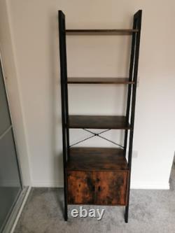 Industrial Ladder Shelf Rustic Metal Bookcase Cabinet Vintage Retro Furniture UK