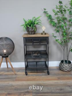 Industrial Metal Rustic Bedside Cabinet Chest of Drawers Vintage Storage Unit