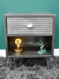 Industrial Metal Rustic Bedside Cabinet Chest of Drawers Vintage Storage Unit