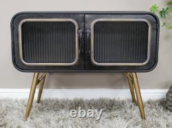 Industrial Metal Rustic Sideboard Cabinet Chest of Drawers Vintage Storage Unit