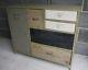 Industrial Metal Wood Sideboard Cabinet & Retro Storage Draws Vintage