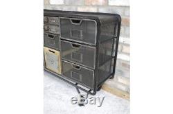 Industrial Multi Coloured Drawer Funky Cabinet / Sideboard Drawers Storage Unit