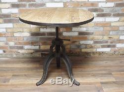 Industrial Reclaimed Retro Vintage Wood Metal Iron Kitchen Dining Table (d4493)