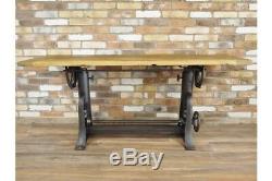 Industrial Reclaimed Wood / Iron Dining Kitchen Table Urban Living 181 x 66cm