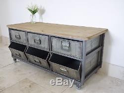 Industrial Retro Vintage Reclaimed Metal Cabinet Sideboard Storage Unit (d3959)
