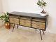 Industrial Retro Vintage Reclaimed Metal Wooden Sideboard Console Table (d3689)