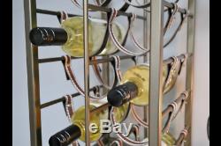 Industrial Rustic Reclaimed Metal Wine Cabinet Rack Drinks Storage Unit (dx6080)