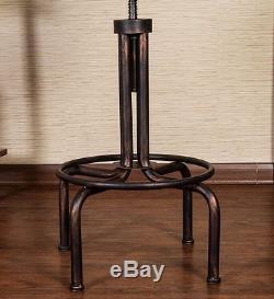 Industrial Rustic Retro Vintage Iron Bar Stool Kitchen Counter Chair Backrest