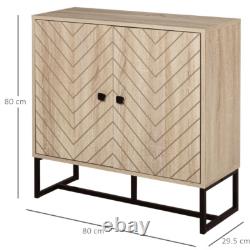 Industrial Side Cabinet Vintage Retro Cupboard Rustic Metal Console Table Unit