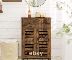 Industrial Side Cabinet Vintage Storage Sideboard Rustic Bathroom Cupboard Unit