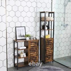 Industrial Storage Cabinet Kitchen Bathroom Cupboard Vintage Slim Shelving Unit